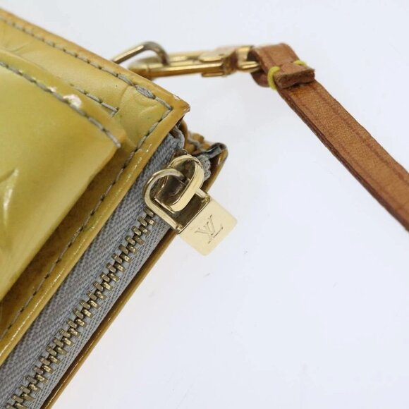 LOUIS VUITTON Monogram Vernis Motto Accessory Pouch Gris LV Auth - Picture 12 of 16